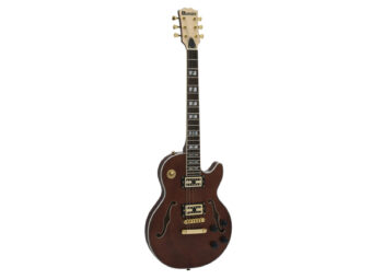 DIMAVERY LP-600 Electric Guitar, brown